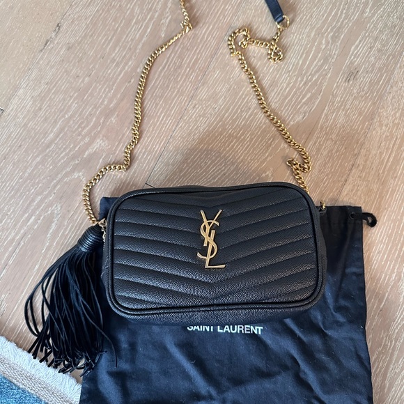 YSL Mini Lou Camera bag - BLACK - Picture 2 of 9